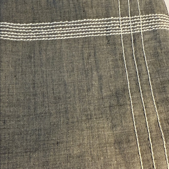 Coyuchi Simple Stitch Chambray Placemat 14x20 - Picture 5 of 5